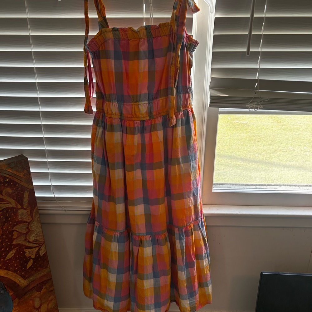Colorful Plaid Maxi Dress